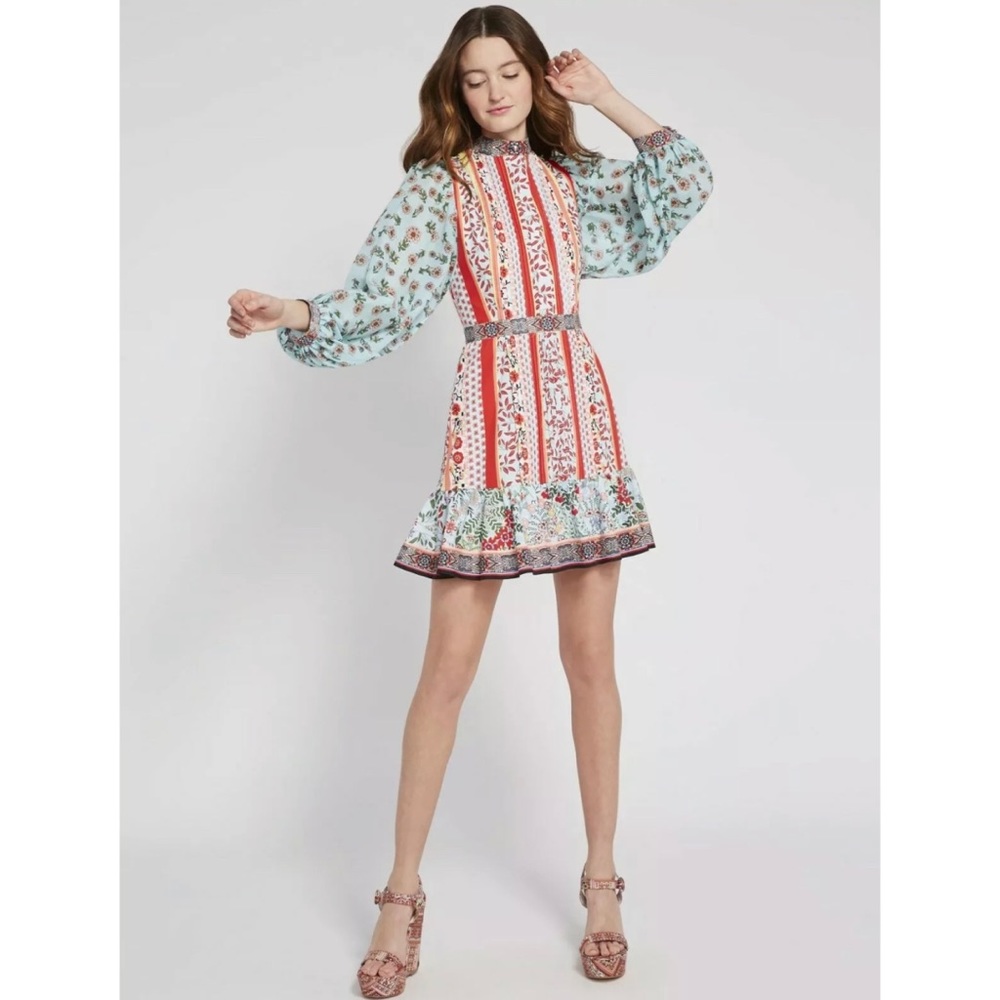 🎀SOLD🎀Alice Olivia Raya Paloma Floral Puff Sleeve Dress - Picture 6 of 12